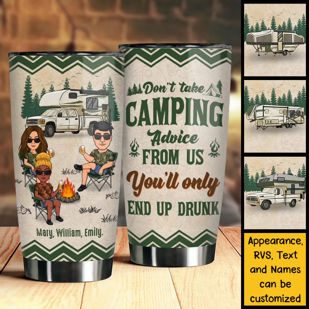 You’ll Only End Up Drunk - Personalized Tumbler - Gift For Camping Lovers - Image 4