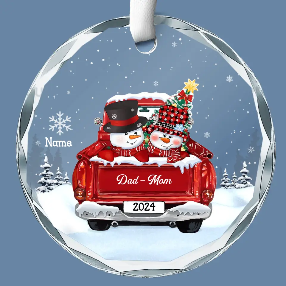 You Made My Childhood Such A Sweet And Happy Time - Family Personalized Custom Circle Glass Ornament - Christmas Gift For Grandpa, Grandma - Image 2