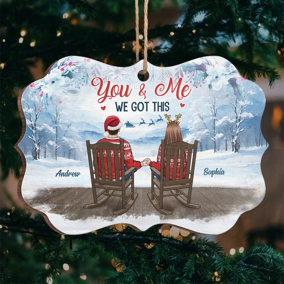 You Make Every Day Feel Like Christmas - Couple Personalized Custom Ornament - Wood, Acrylic Benelux Shaped - Christmas Gift For Husband Wife, Anniversary - Image 3