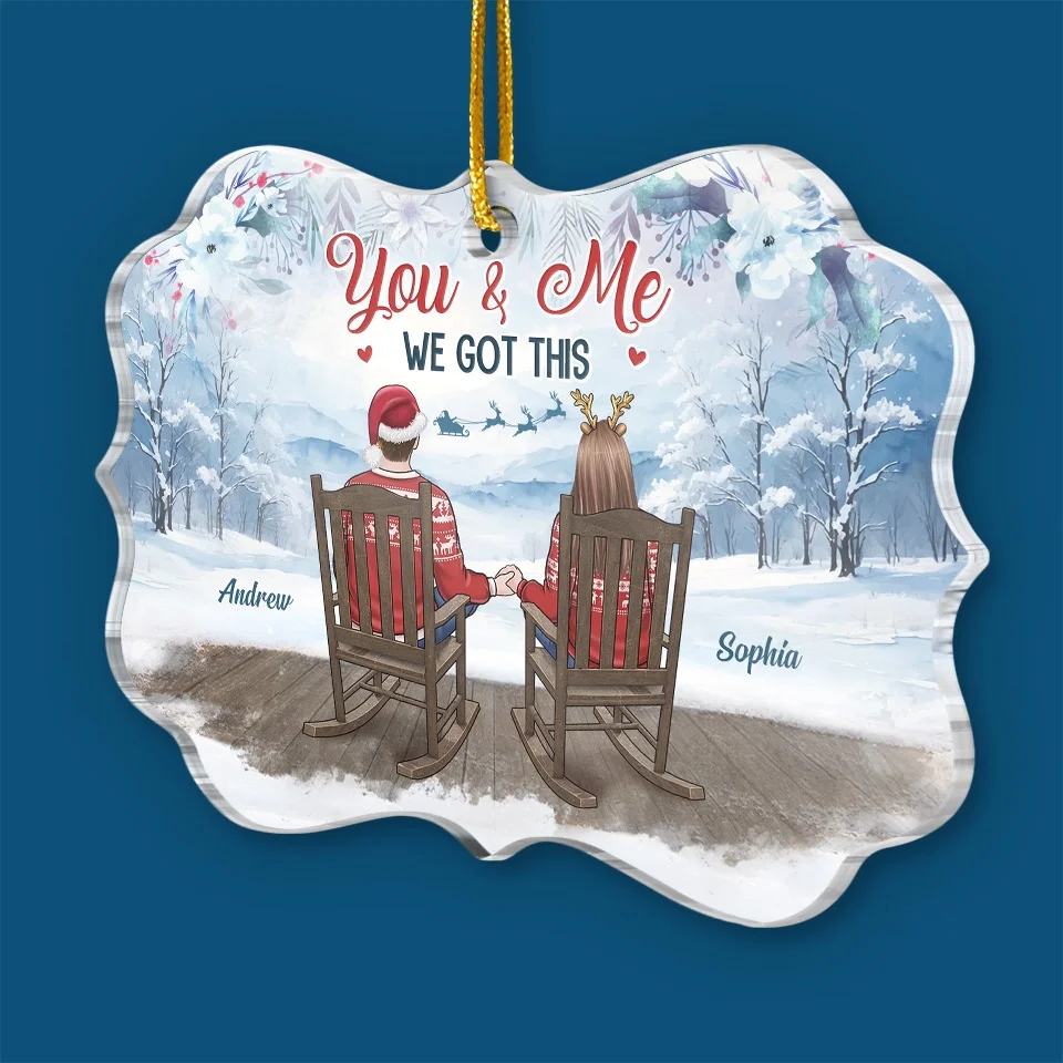 You Make Every Day Feel Like Christmas - Couple Personalized Custom Ornament - Wood, Acrylic Benelux Shaped - Christmas Gift For Husband Wife, Anniversary - Image 4