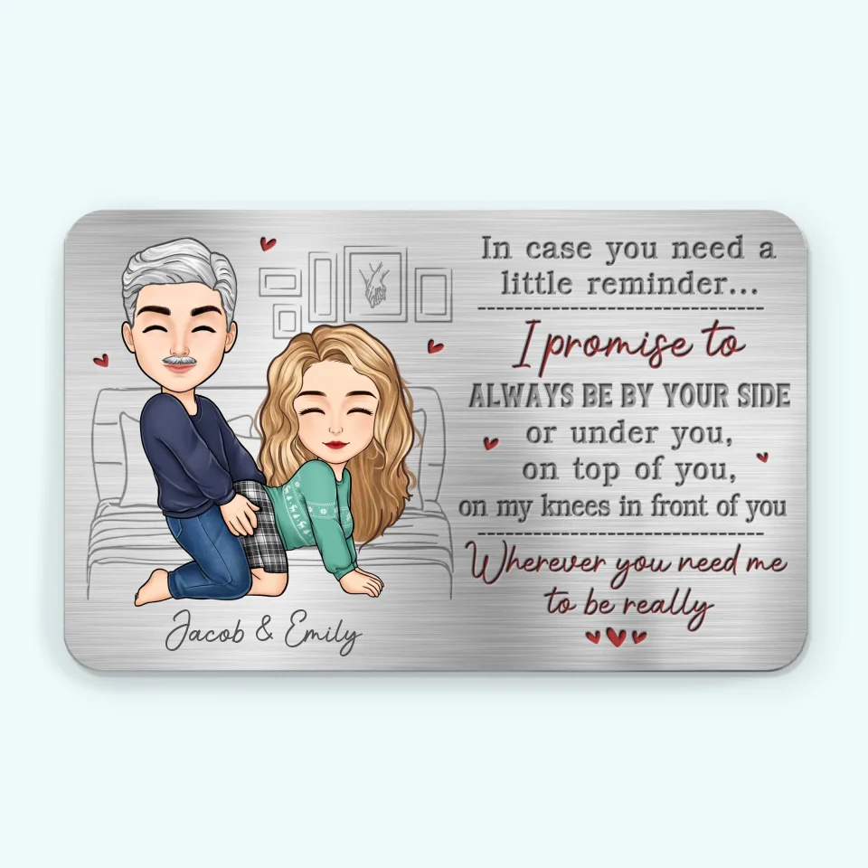 You Make My Heart Happy - Couple Personalized Custom Aluminum Wallet Card - Gift For Husband Wife, Anniversary - Image 2