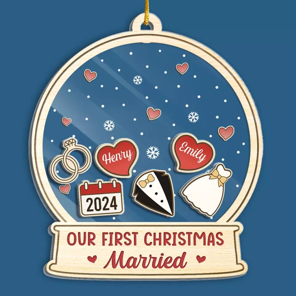 You Make The Season Bright - Couple Personalized Custom 3 Layers Shaker Ornament - New Arrival, Christmas Gift For Husband Wife, Anniversary AMZ - Image 4
