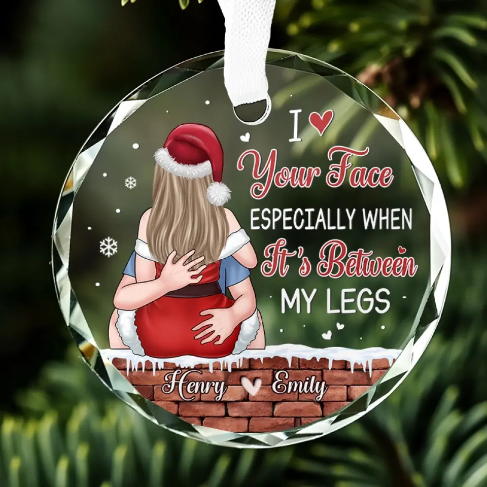 You Make The Season Bright - Couple Personalized Custom Circle Glass Ornament - Gift For Husband Wife, Anniversary - Image 5