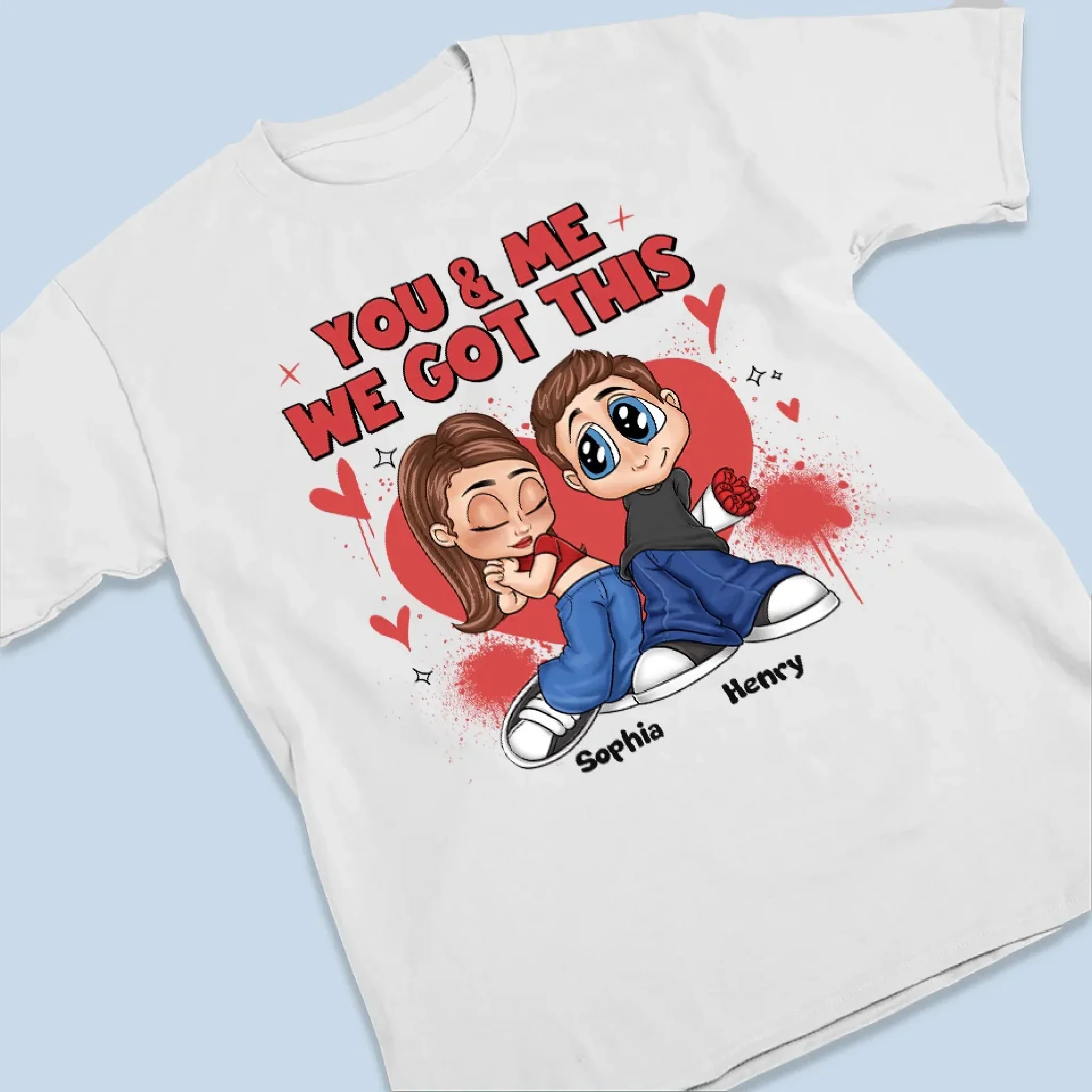 You & Me, There’s No Better Place To Be - Couple Personalized Custom Unisex T-shirt, Premium T-shirt, Hoodie - Gift For Husband Wife, Anniversary - Image 3