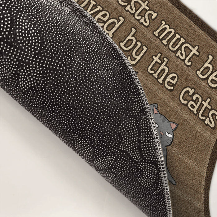 You Must Be Approved By The Cats - Personalized Decorative Mat - Gift For Pet Lovers - Image 3