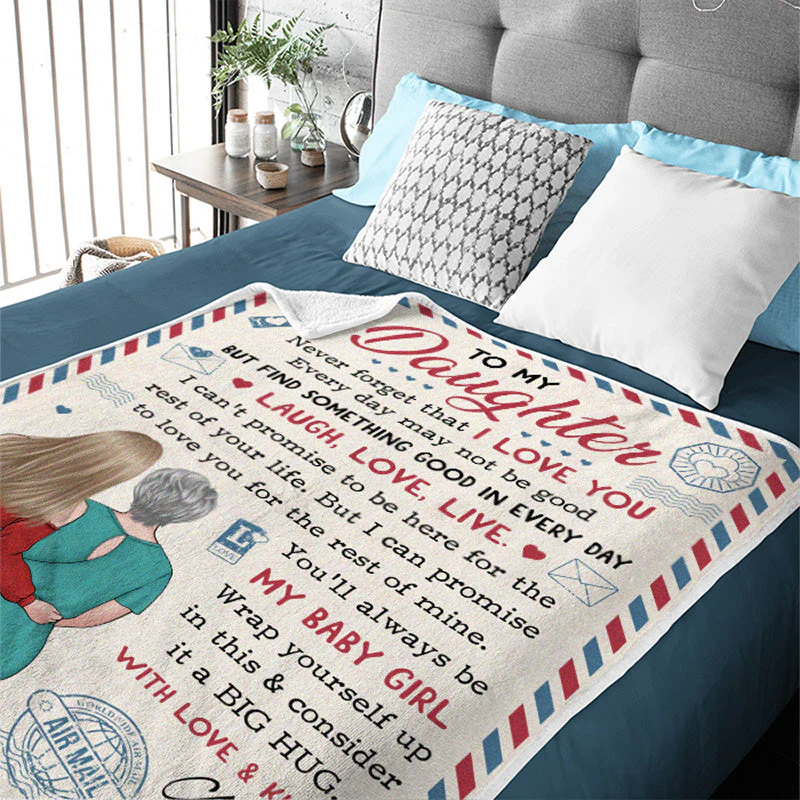 You Will Always Be My Beautiful Girl - Family Personalized Custom Blanket - Birthday Gift From Mom, Grandma - Image 6