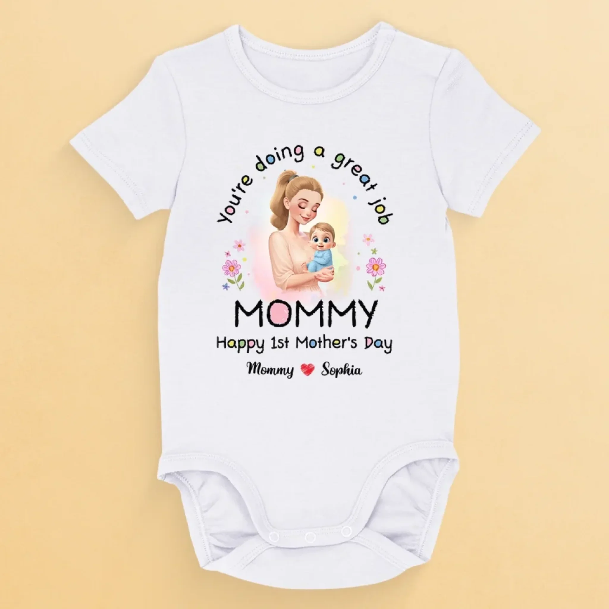 Your Hugs Are Home, Always - Family Personalized Custom Baby Onesie - Mother's Day, Baby Shower Gift, Gift For First Mom