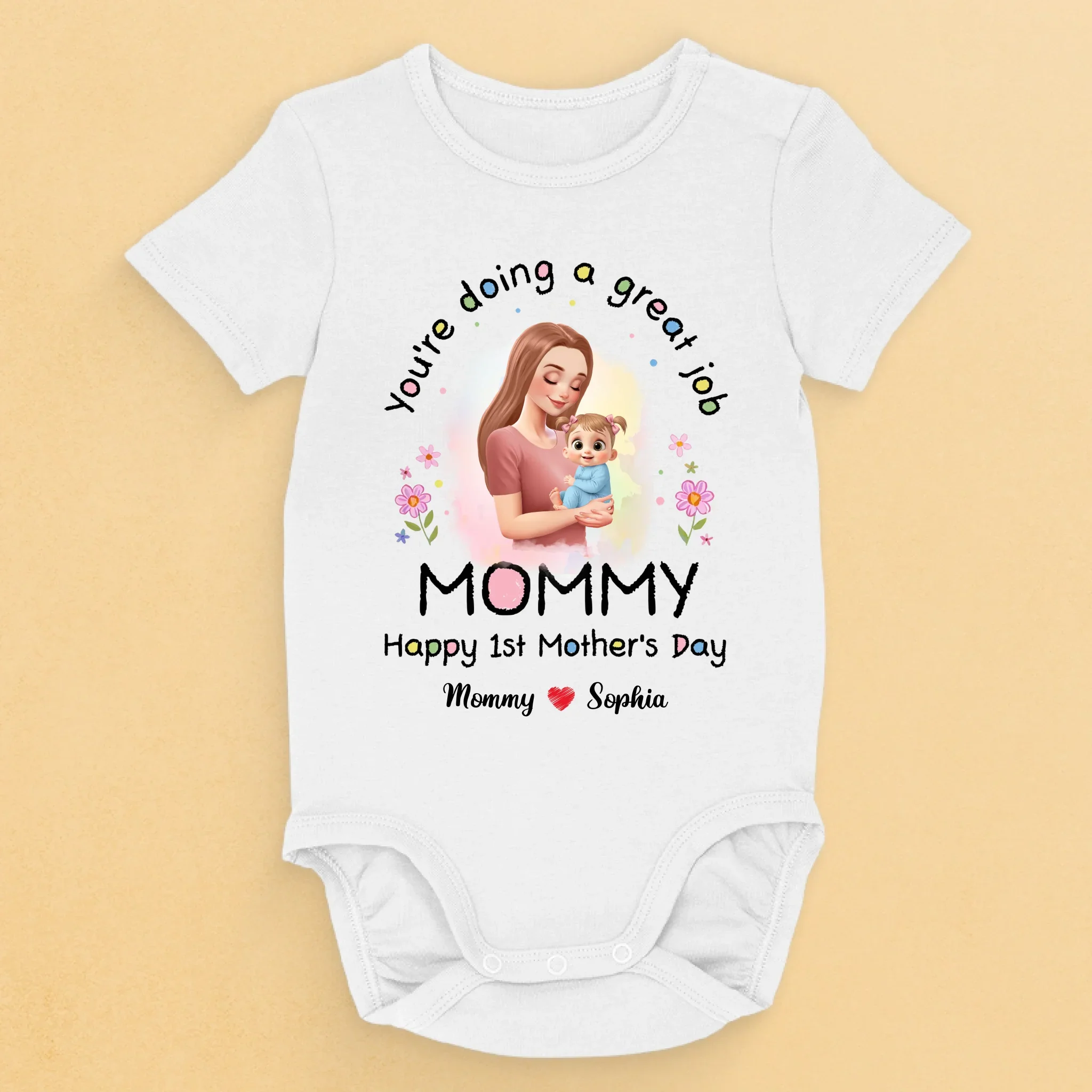 Your Hugs Are Home, Always - Family Personalized Custom Baby Onesie - Mother's Day, Baby Shower Gift, Gift For First Mom - Image 2