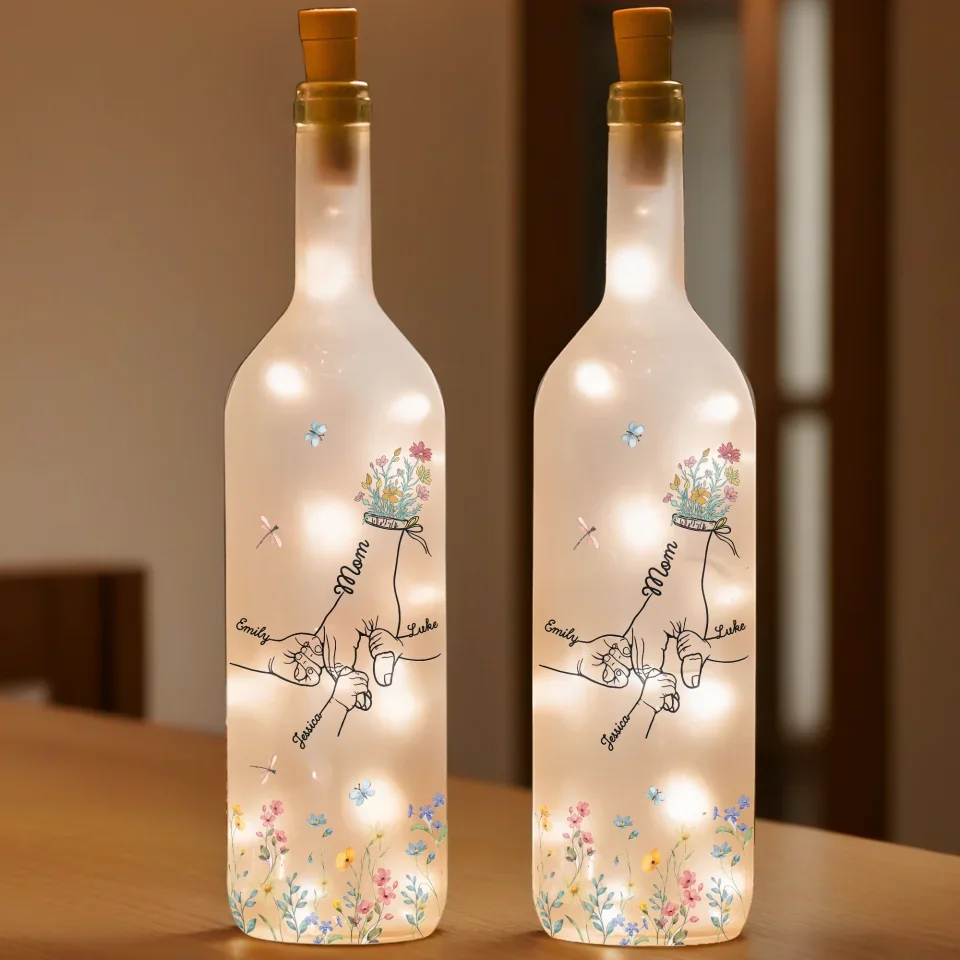 Your Hugs Are The Best Medicine - Family Personalized Custom Bottle Lamp - Gift For Mom, Grandma - Image 3