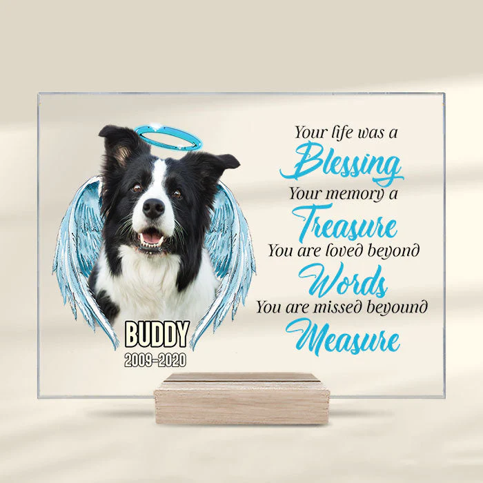 Your Life Was A Blessing - Upload Image - Personalized Acrylic Plaque