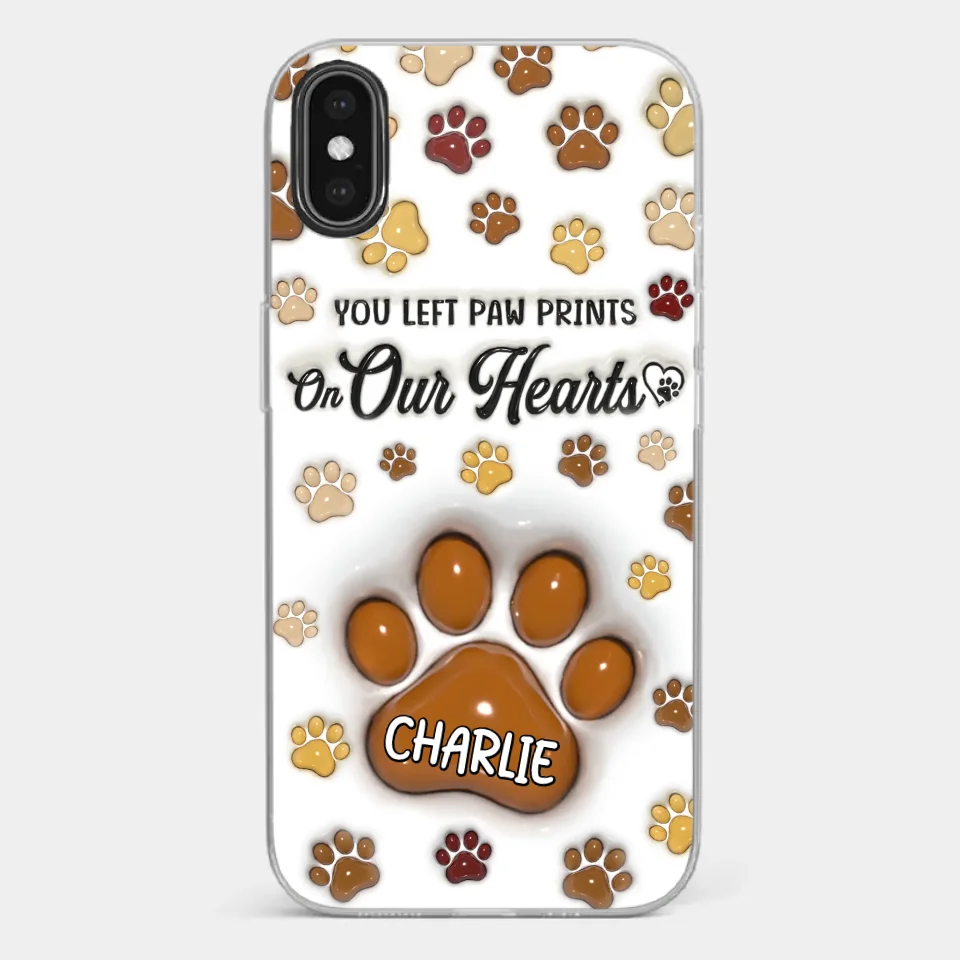 Your Paw Prints Remain On Our Soul - Memorial Personalized Custom 3D Inflated Effect Printed Clear Phone Case - Sympathy Gift For Pet Owners, Pet Lovers - Image 27