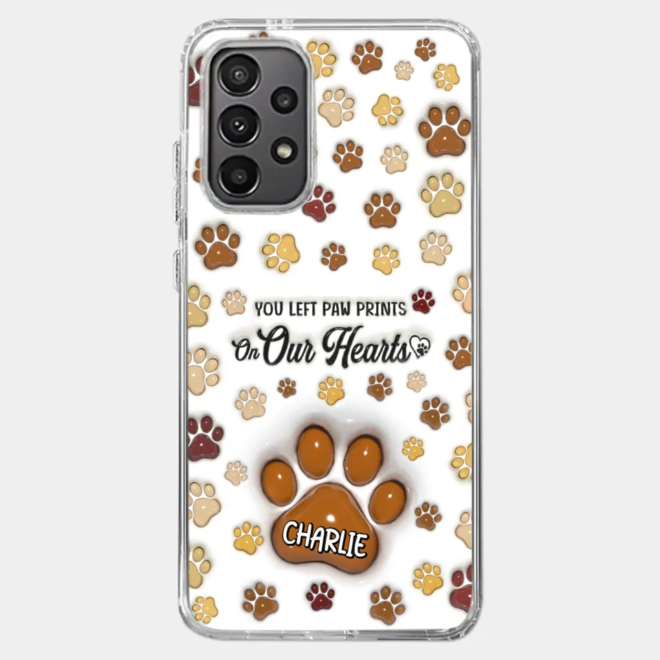 Your Paw Prints Remain On Our Soul - Memorial Personalized Custom 3D Inflated Effect Printed Clear Phone Case - Sympathy Gift For Pet Owners, Pet Lovers - Image 36
