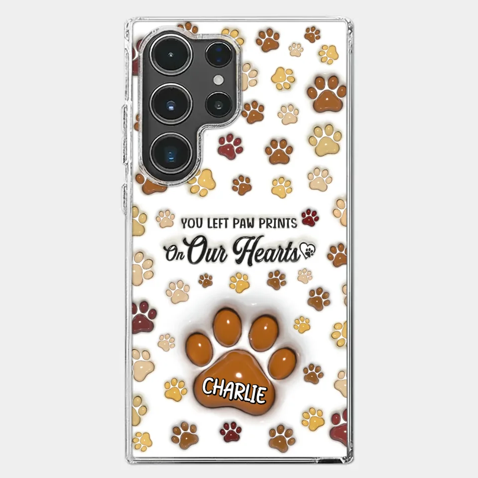 Your Paw Prints Remain On Our Soul - Memorial Personalized Custom 3D Inflated Effect Printed Clear Phone Case - Sympathy Gift For Pet Owners, Pet Lovers - Image 41