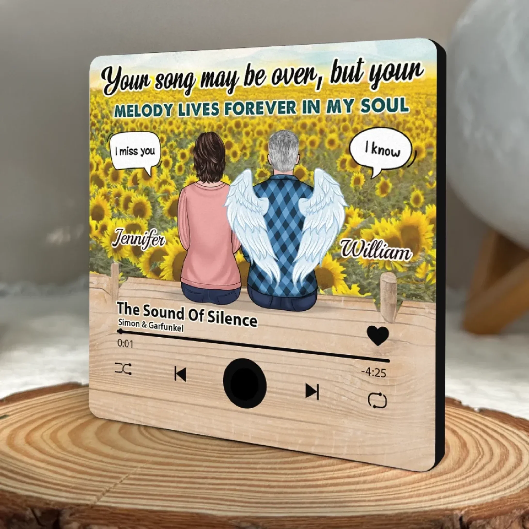 Your Song May Be Over, But Your Melody Lives Forever In My Soul - Memorial Personalized Custom Music Fridge Magnet That Can Play Songs - Sympathy Gift For Family Members - Image 4