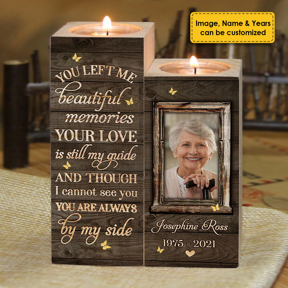 You're Always By My Side - Upload Image, Personalized Candle Holder - Image 3