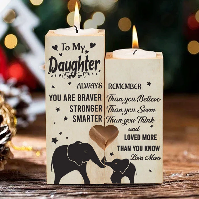 You're Braver Than You Believe - Family Candle Holder - Christmas Gift For Daughter From Mom - Image 2