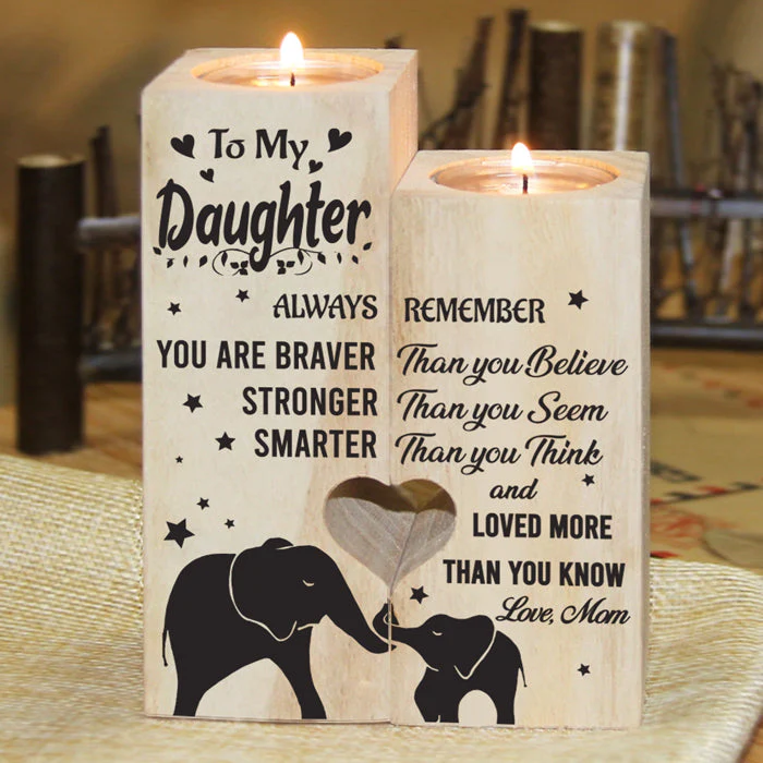 You're Braver Than You Believe - Family Candle Holder - Christmas Gift For Daughter From Mom - Image 3