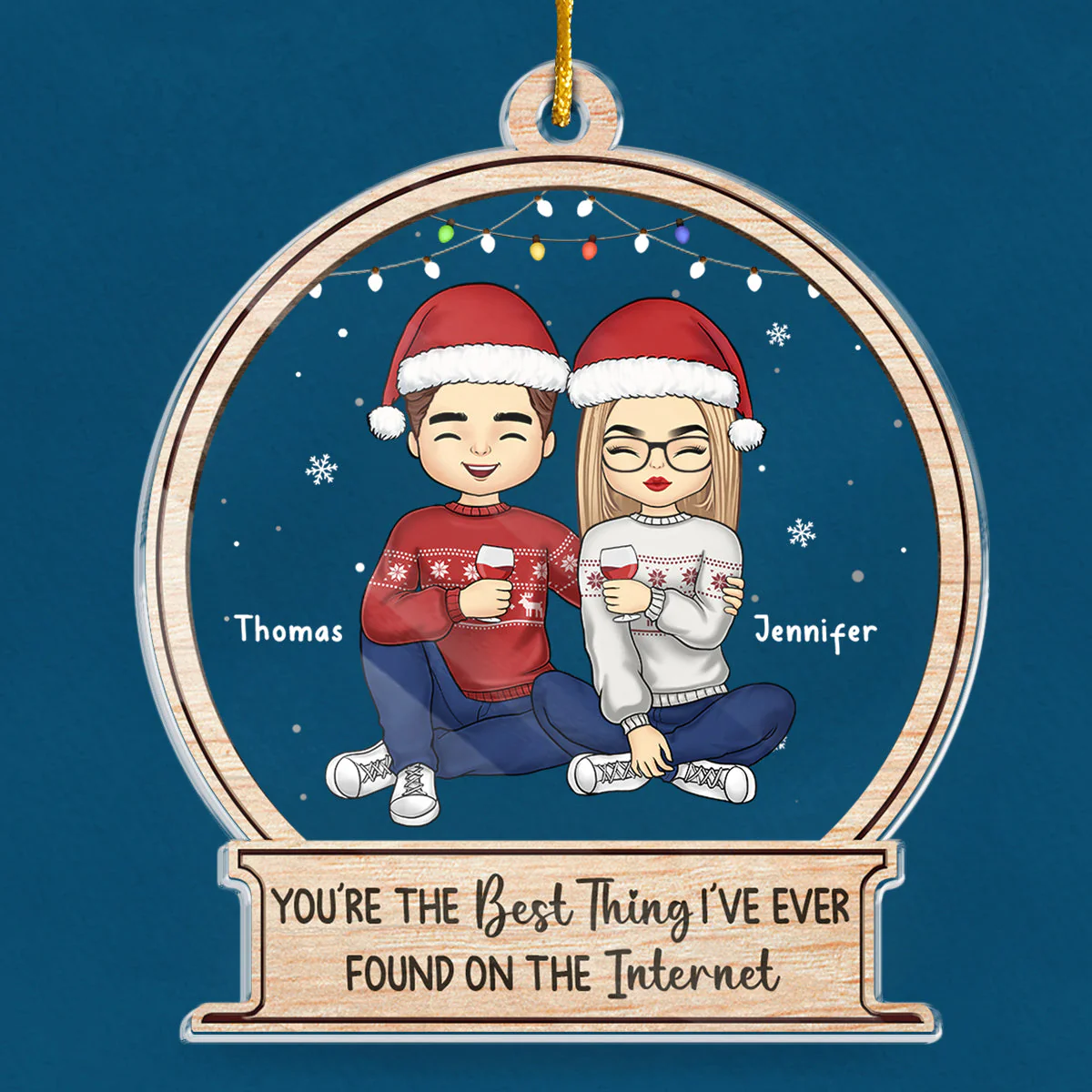 You're The Best Thing - Couple Personalized Custom Ornament - Acrylic Custom Shaped - Christmas Gift For Husband Wife, Anniversary - Image 3