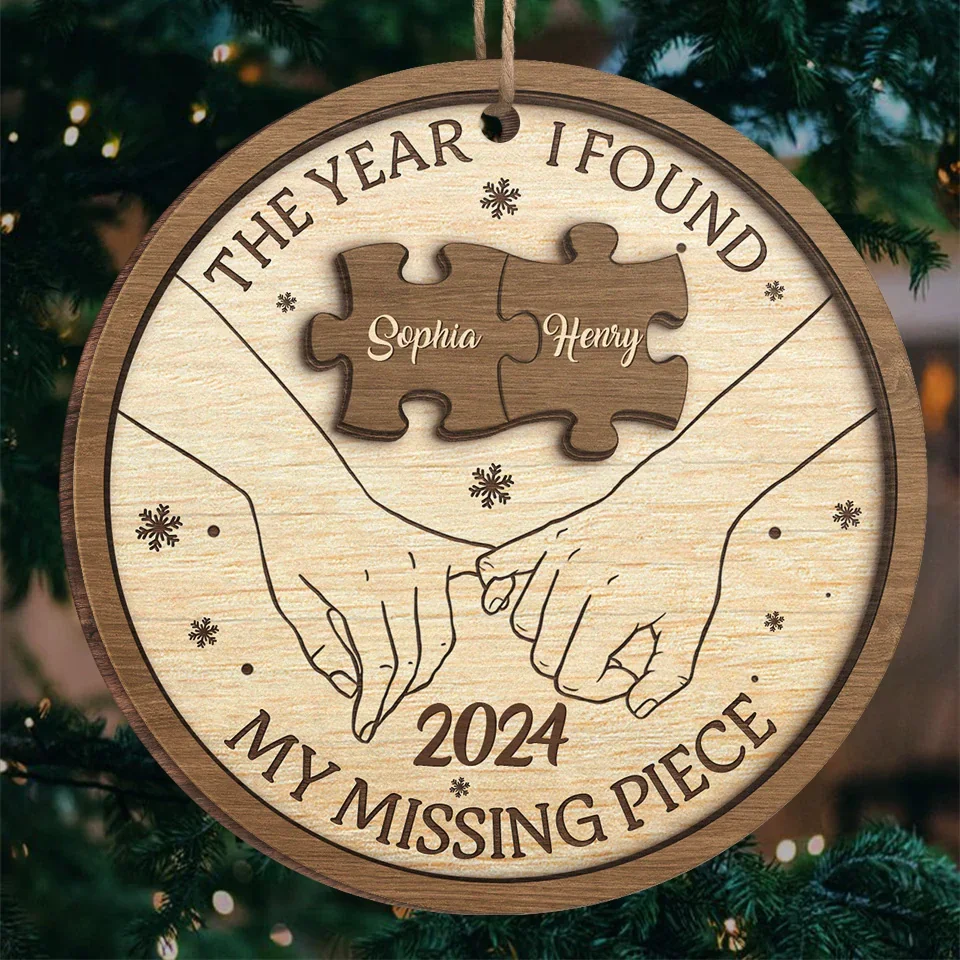 You’re The Joy In My Holiday Season - Couple Personalized Custom Ornament - Wood Custom Shaped - New Arrival, Christmas Gift For Husband Wife, Anniversary AMZ - Image 3