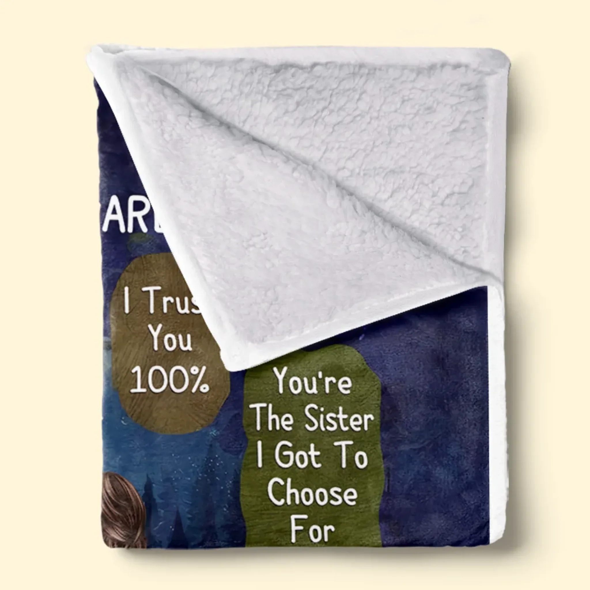 You're The Sister I Got To Choose For Myself - Bestie Personalized Custom Blanket - Gift For Best Friends, BFF, Sisters - Image 4